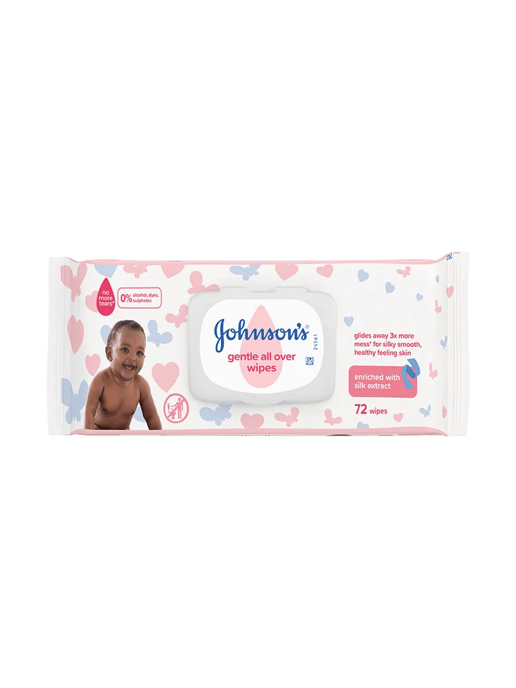 Johnsons gentle All Over Baby Gentle Wipes 72s