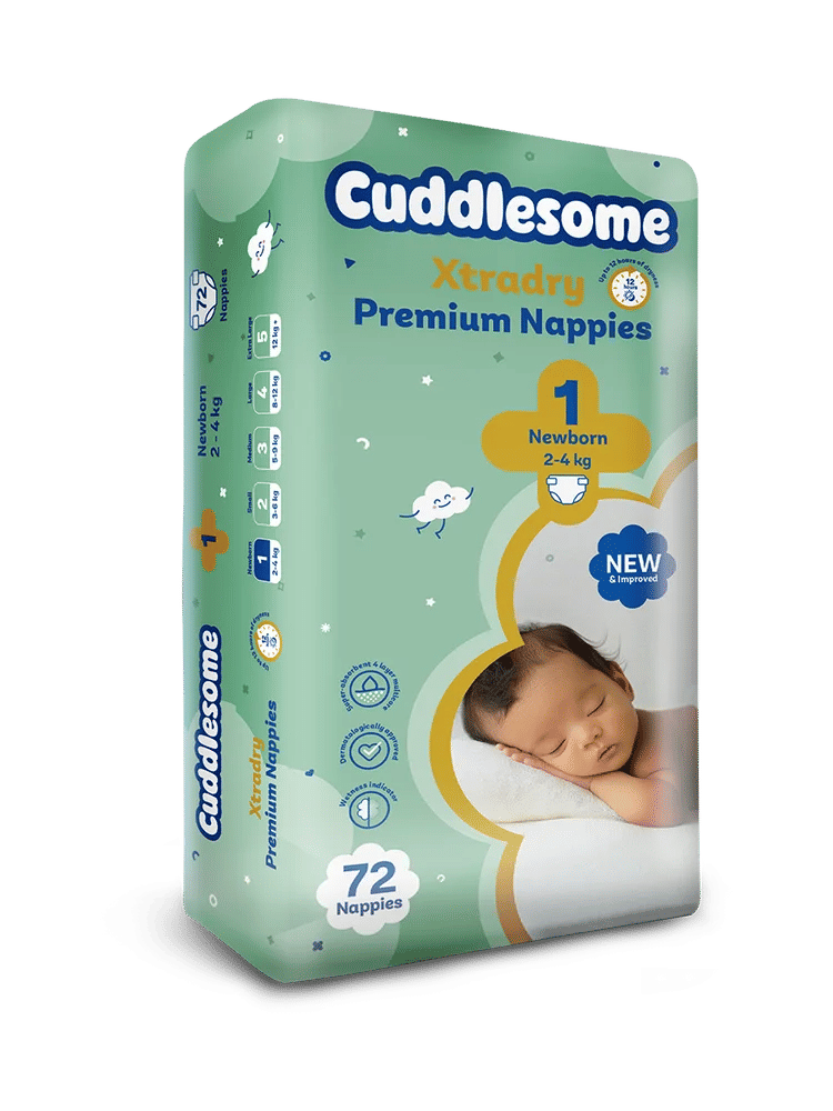 Cuddlesome Xtra Dry Premium New Born Jumbo 72s
