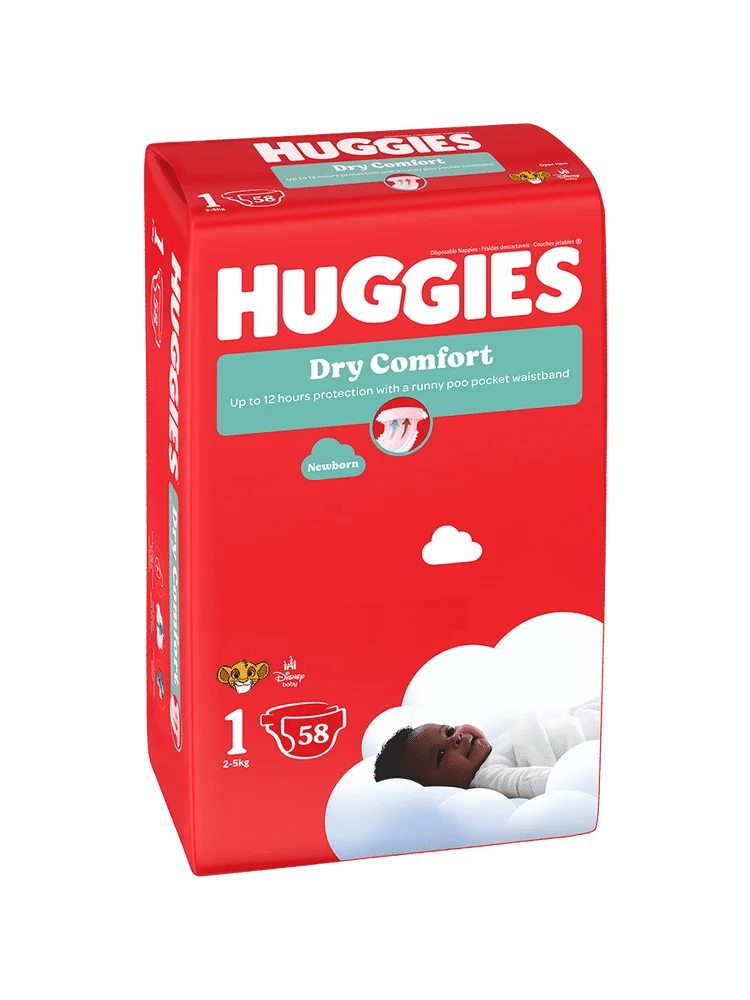 Huggies Dry Comfort Value Pack size 1 58s