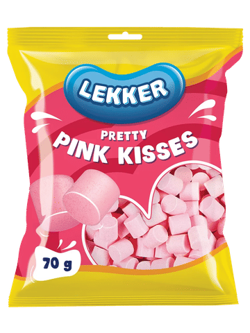 Lekker Pretty Pink Kisses 70g Sweets