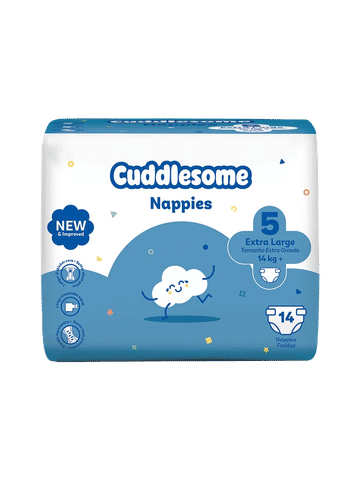 Cuddlesome Travel Pack Nappies Extra Large 14s
