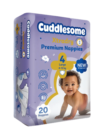 Cuddlesome Xtra Dry Premium Large Travel Nappies 20s