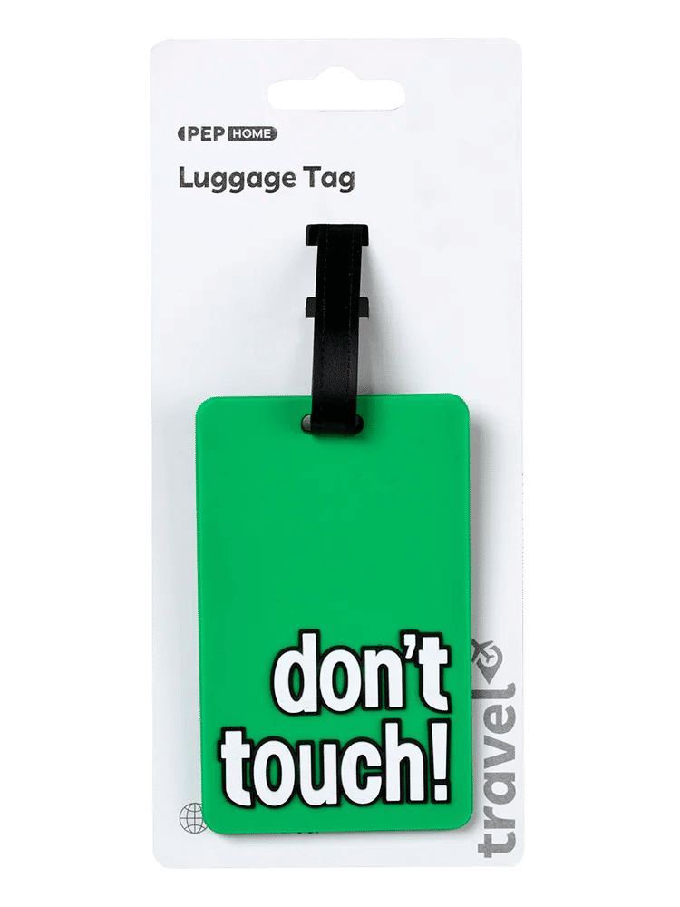 Green Don't Touch Luggage Tag