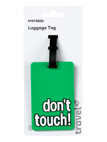 Green Don't Touch Luggage Tag