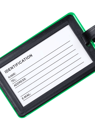 Green Don't Touch Luggage Tag