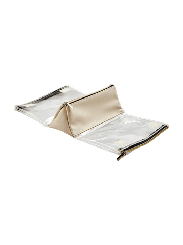 Clear Two-Piece Cosmetic Travel Bag