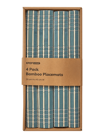 4 Pack Bamboo Placemats 30x45cm