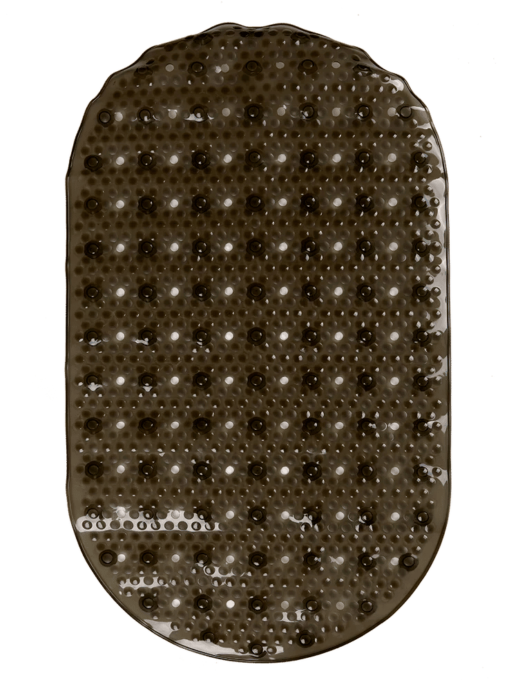 Charcoal Oval Bath Mat