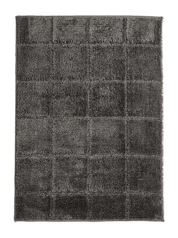 Dark Grey Plush Grid Mat