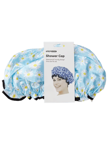 Daisy Print Shower Cap