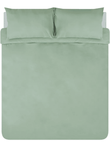Queen Bed Plain Sage Green Duvet Cover Set