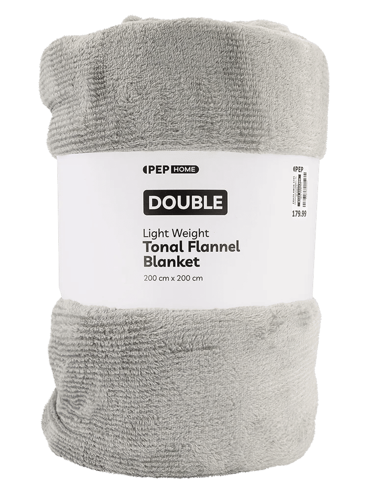 Light Grey Flannel Fleece Blanket