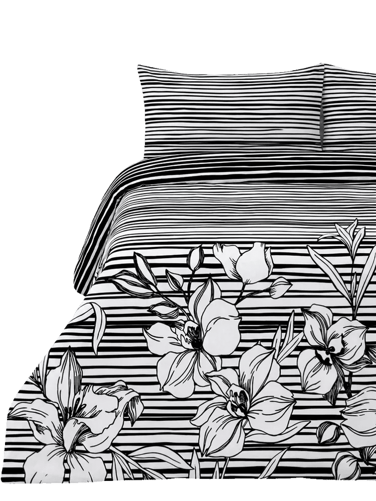 Queen Floral Stripe Duvet (1)
