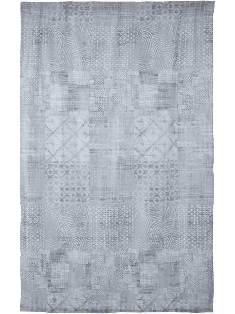 Grey Patchwork Unlined Curtain 140x218cm