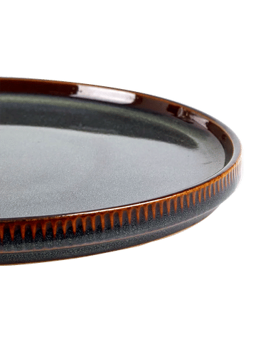 Charcoal Speckled Stoneware Dinner Plate