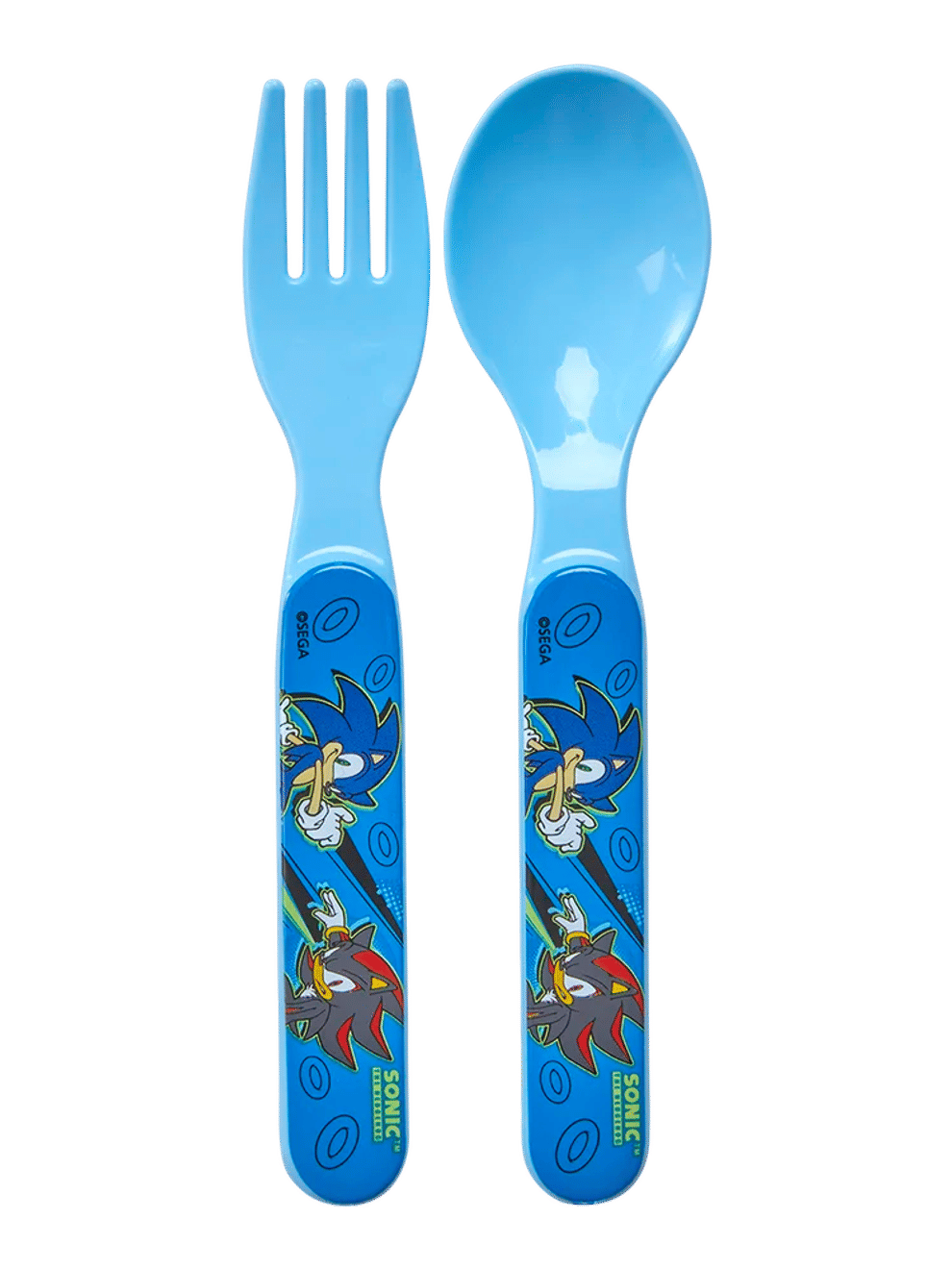 Kids Sonic Blue Spoon Fork Set (1)