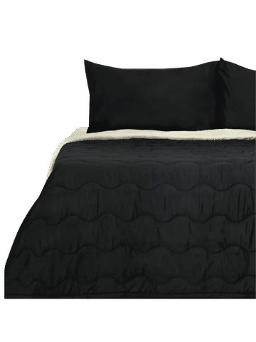 Black Quilted Double Comforter