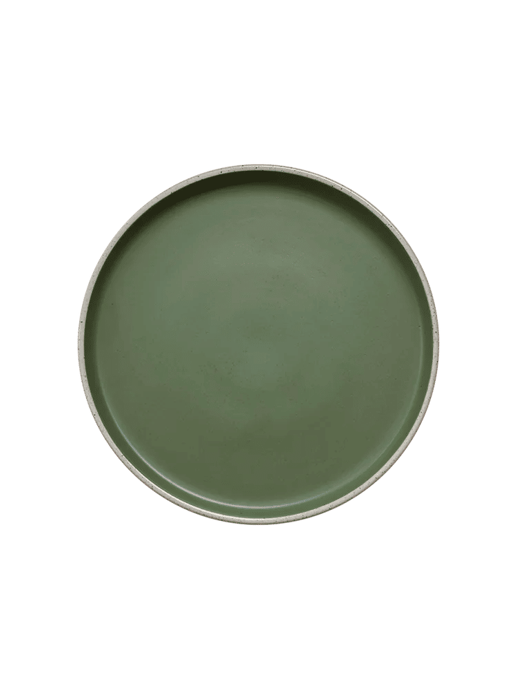 Olive Green Speckled Ceramic Plate 21cm
