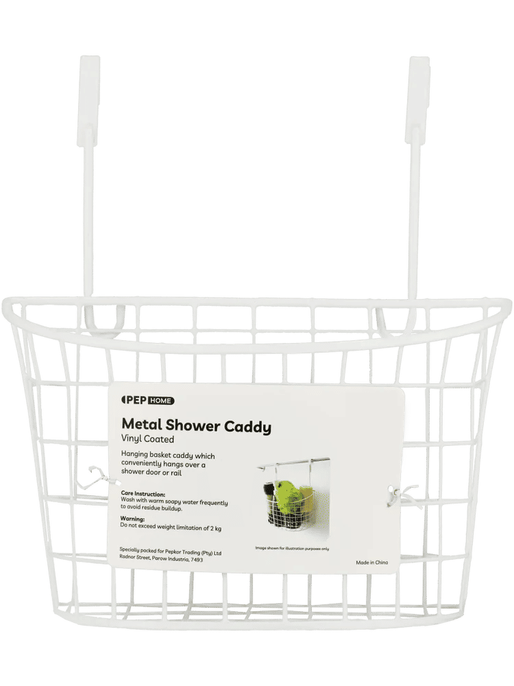 White Metal Over-Door Wire Caddy