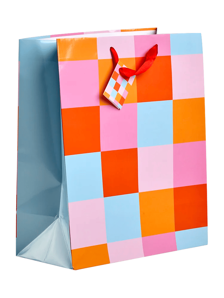 Bright Checkerboard Graphic Gift Bag (4)