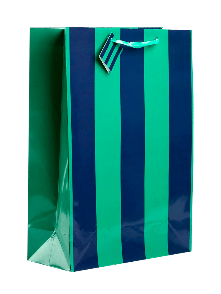 Striped Graphic Gift Bag