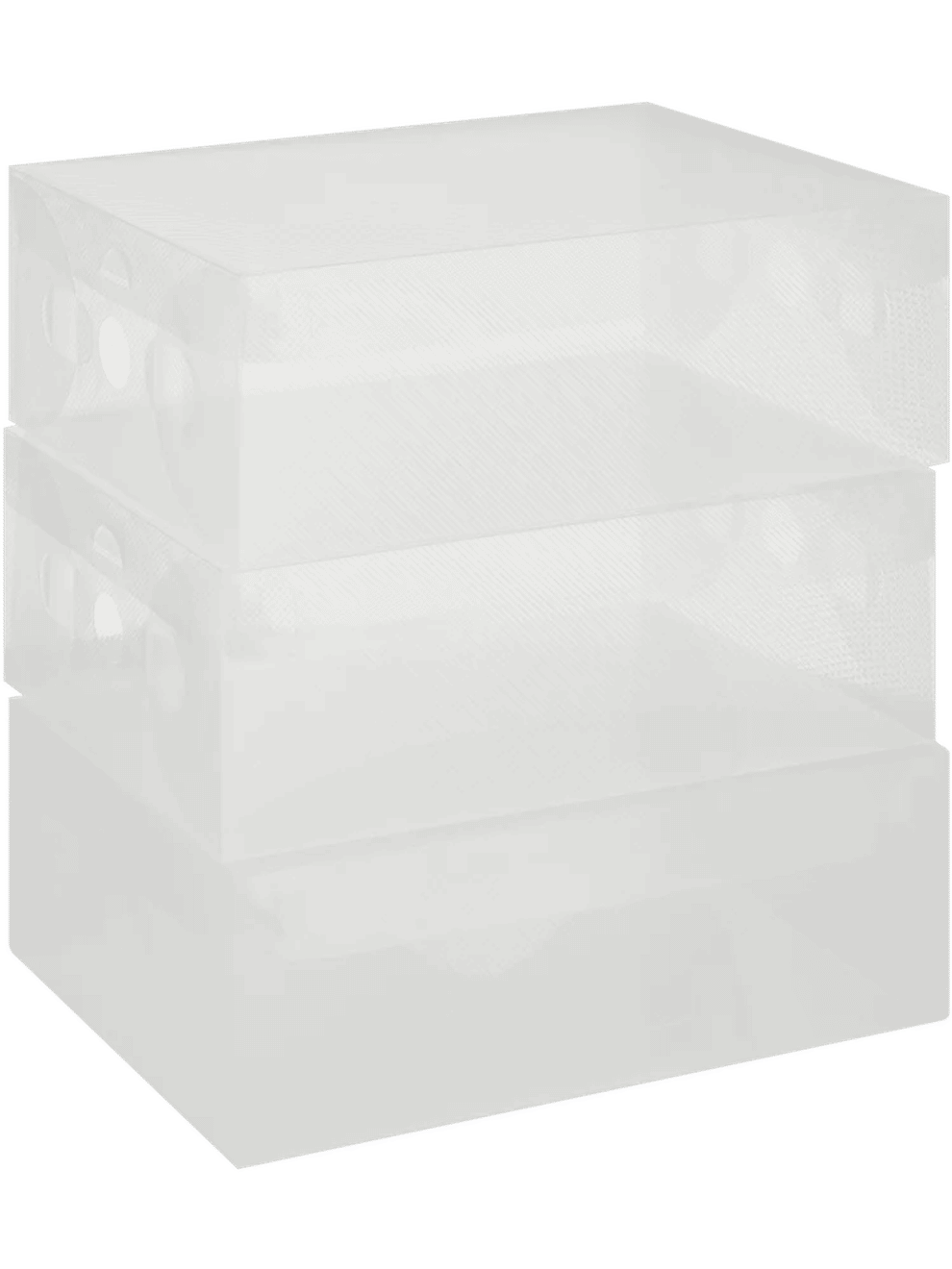3 Piece Clear Stackable Plastic Storage Box