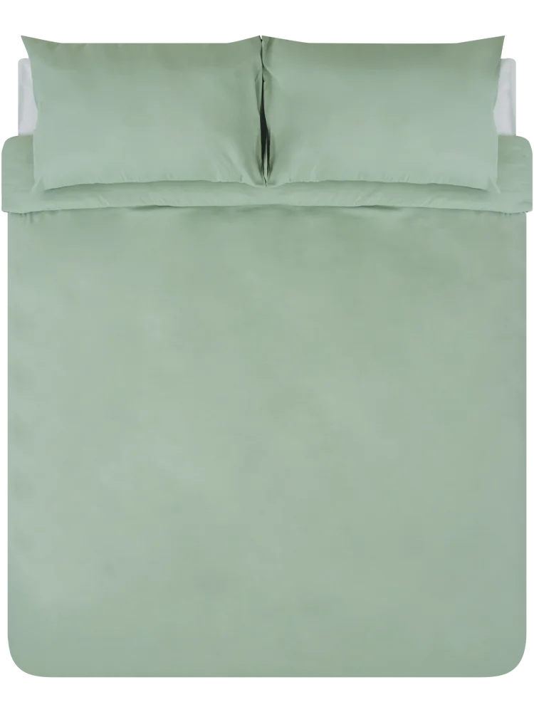 Plain Sage Green Double Duvet