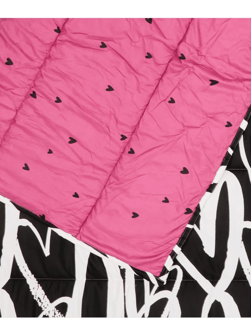 Black Pink Heart Double Kids Comforter (2)