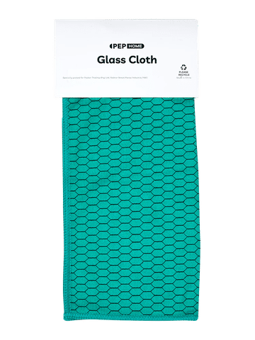 Teal Honeycomb Glass Cleaning Cloth