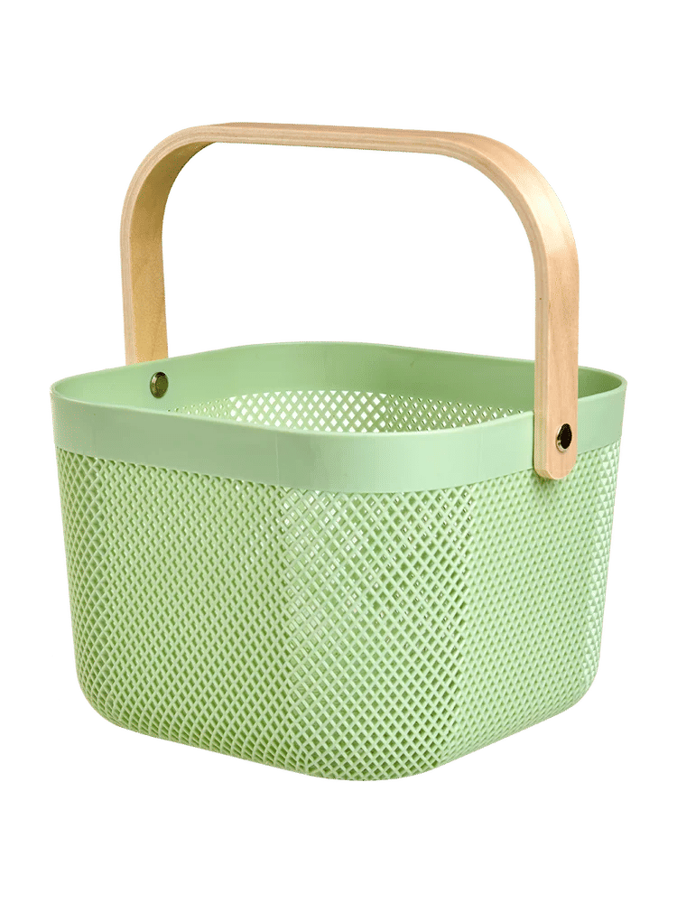 Metal Mesh Basket With Handle