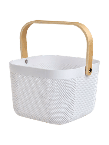 Metal Mesh Basket With Handle