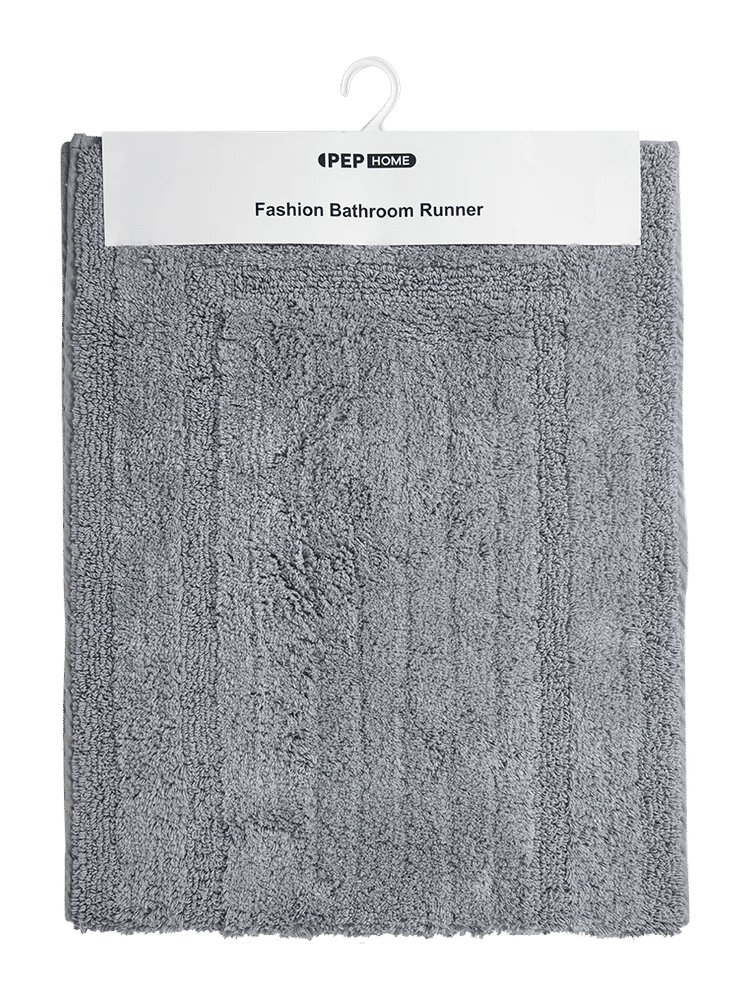 Grey Micro Polyester Runner Bath Mat