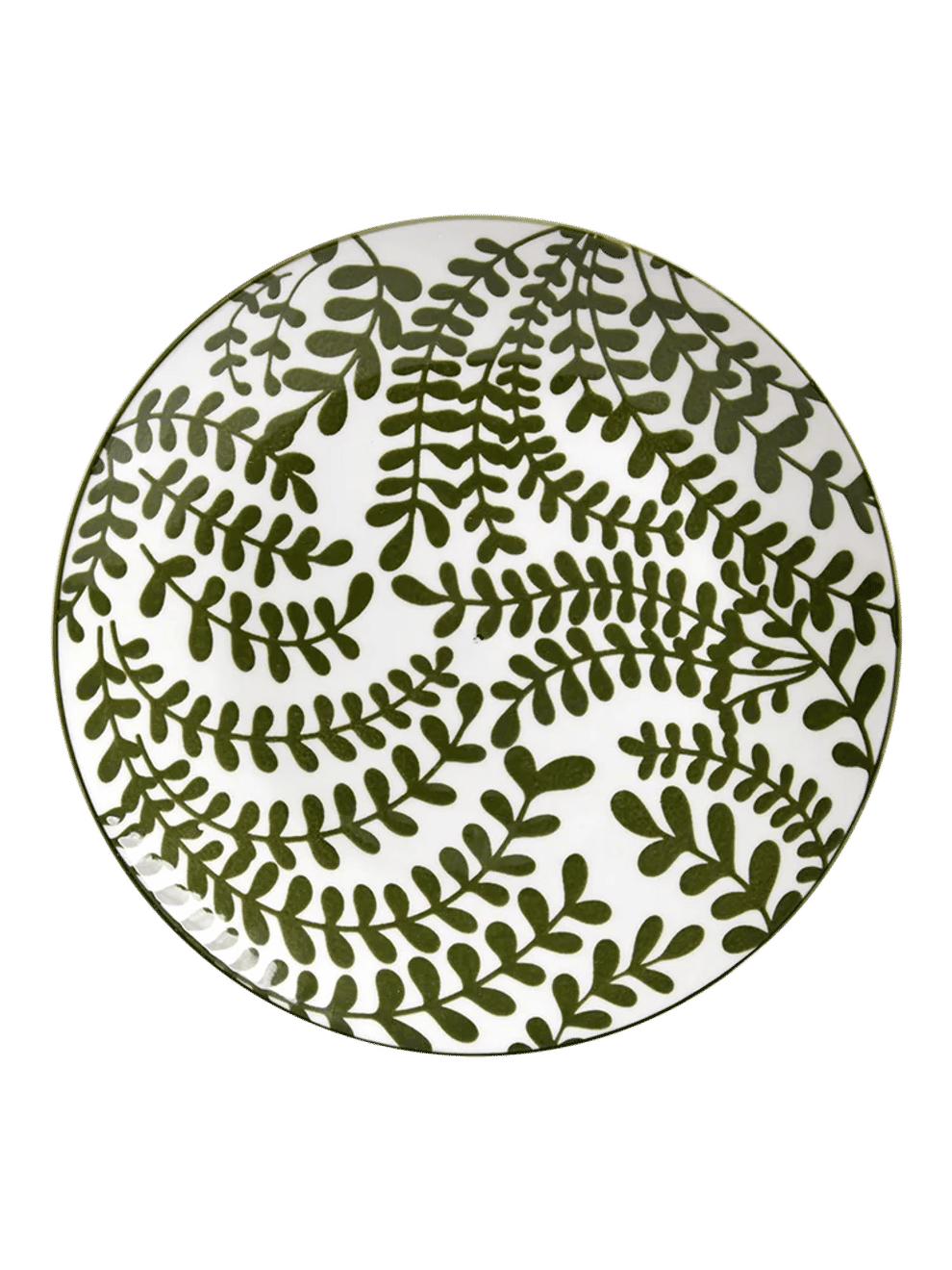 Porcelain Green Leaf Pattern Bowl (2)
