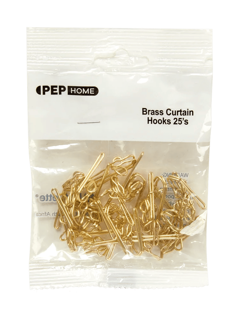 Brass Curtain Hooks 25-Pack