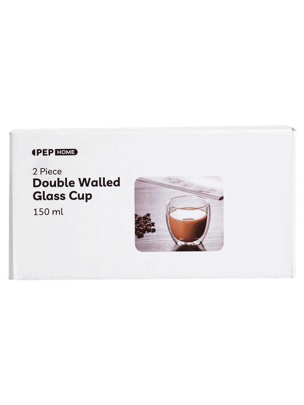 Clear Double Wall Glass Tumbler 2 Piece 150ml