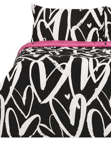 Single Heart Print Kids Comforter