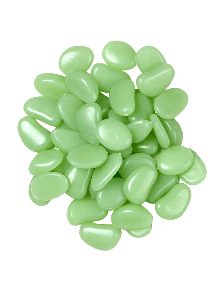 Green Stone Glass Beads
