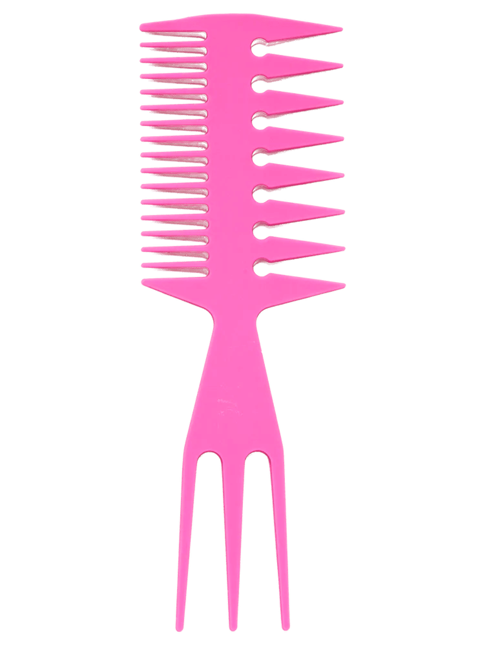 Pink Multi-Function Hair Comb with Triple-Tooth Design (1)