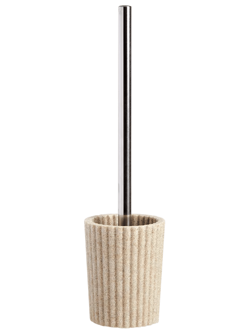 Textured Resin Toilet Brush with Ribbed Holder