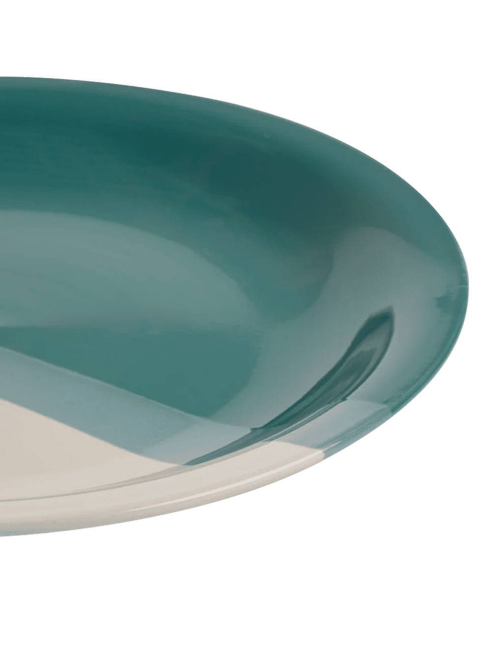 Two-Tone Teal Dinner Plate (1)