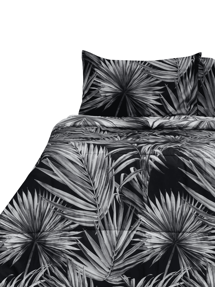 Lucia Leaf Print King Comforter (1)