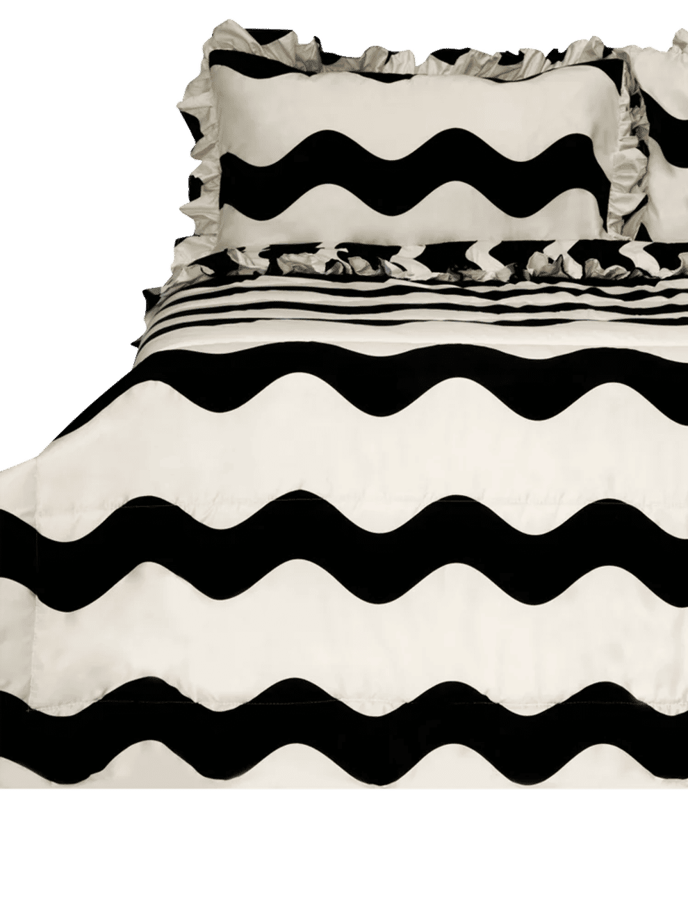 Black Wavy Pattern Double Comforter (1)