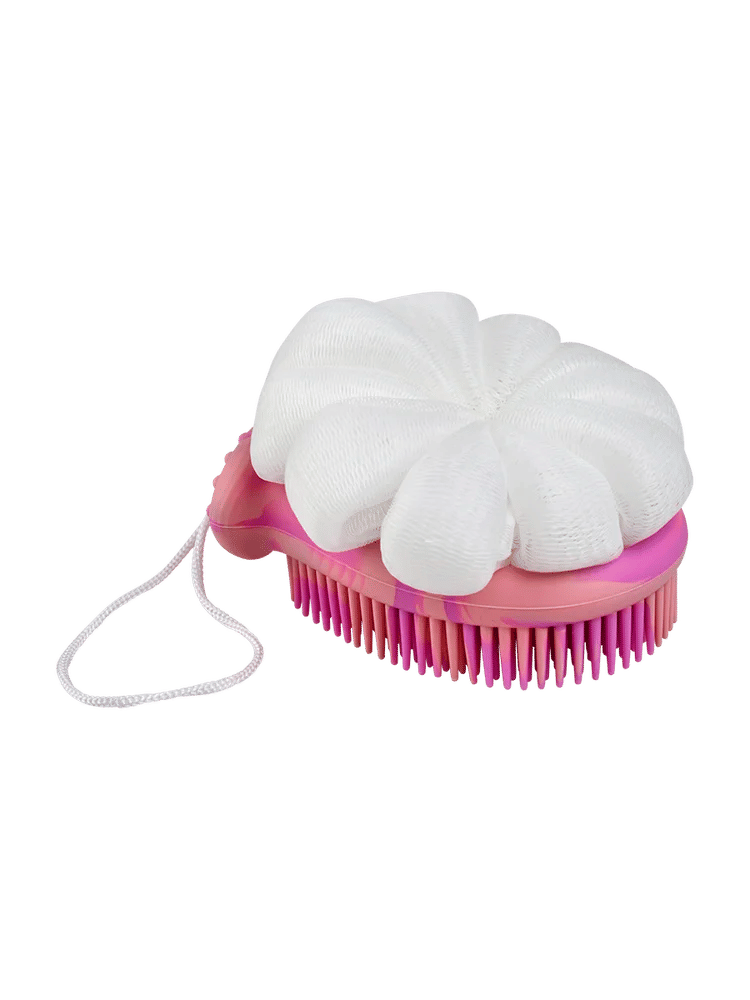 Dual-Sided Shower Scrubber with Loofah
