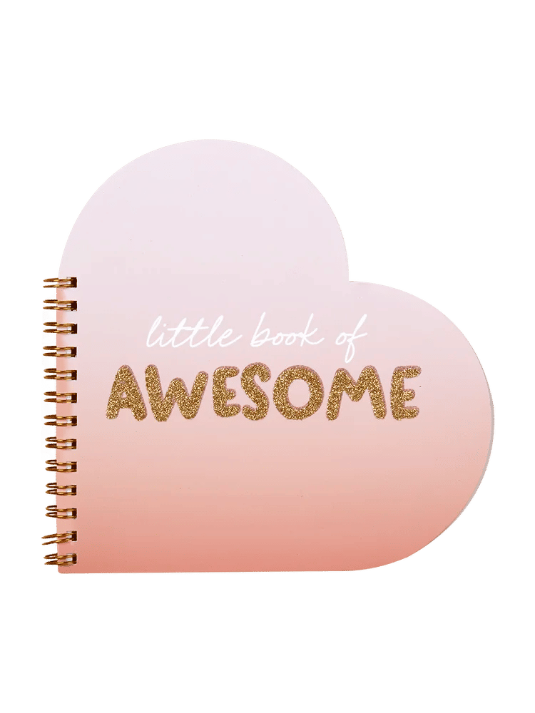 Heart Shaped Pink Glitter Notebook