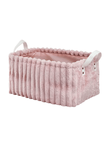 Soft Pink Rectangular Storage Basket