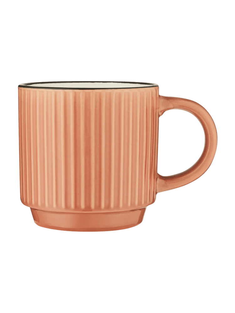 Stylish Ribbed Ceramic Mug (2)