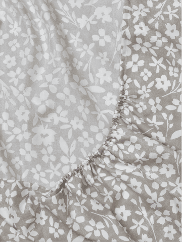 Soft Floral Print Queen Bed Winter Fitted Sheets