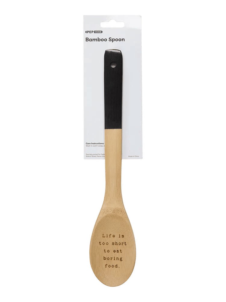 Engraved Bamboo Kitchen Spoon (1)