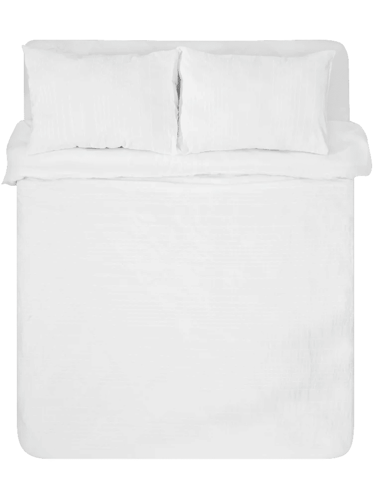 Embroidered Geo Textured Duvet Cover Set Double
