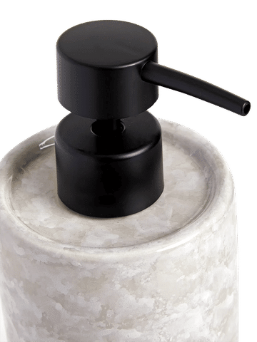 Dolomite Look Soap Dispenser with Black Pump